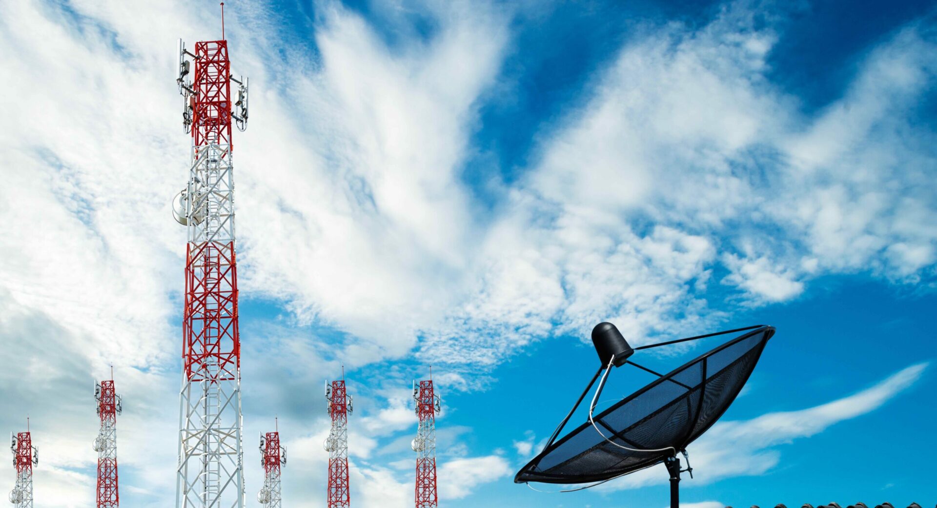 A radar near cellular towers